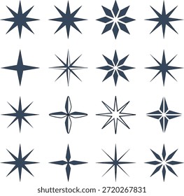 Minimalist Star Shape Icon Set