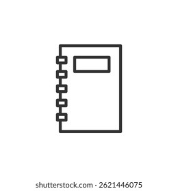 Minimalist Stationery Icon of a Notebook Design for Office and School Use with Clean Lines and Simple Aesthetic in a Soft Background