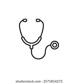 Minimalist Stethoscope Icon Symbolizing a Doctor and Healthcare Services