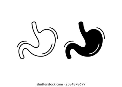 Minimalist stomach anatomy illustration Vector