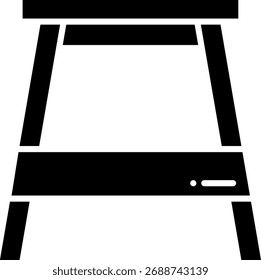 Icono de taburete minimalista Ilustración vectorial