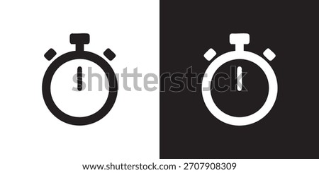 Minimalist Stopwatch Icon for Time Tracking Apps