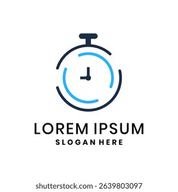 Minimalist Stopwatch Logo Design, Modern Timer Icon, Stopwatch Symbol