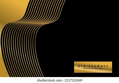 Minimalist Stripes line Golden Vector Background Design