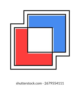 estilo minimalista cor ícone vetor. sinal estilo minimalista. ilustração símbolo isolado