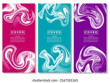 Minimalist style cover design with abstract fluid texture