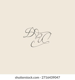 minimalist style curve DU initial royal design monogram elegant concept logo letter