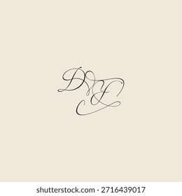 curva de estilo minimalista DY inicial real design monograma elegante conceito logotipo carta