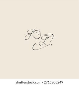 minimalist style curve FF initial royal design monogram elegant concept logo letter