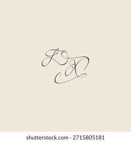 minimalist style curve FX initial royal design monogram elegant concept logo letter