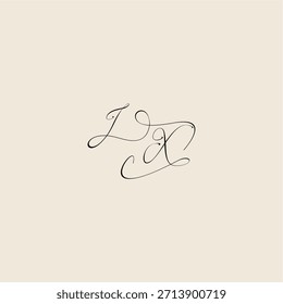 estilo minimalista curva monograma conceito elegante logotipo letra inicial real design JX