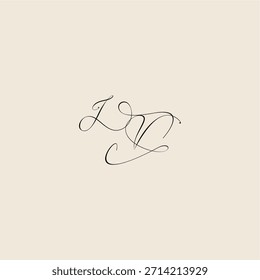 minimalist style curve monogram elegant concept logo letter initial royal design IV