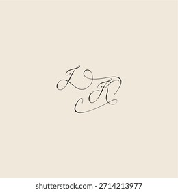 minimalist style curve monogram elegant concept logo letter initial royal design IK