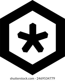 Minimalist style decorative geometric element
