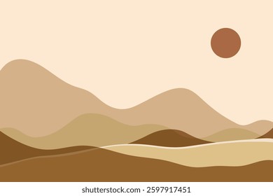 Minimalist style dessert illustration design vector template with simple flat design background