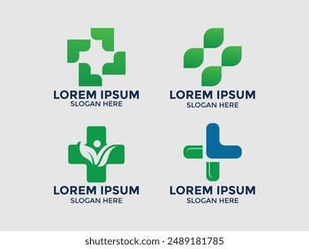 minimalist style health logo collection