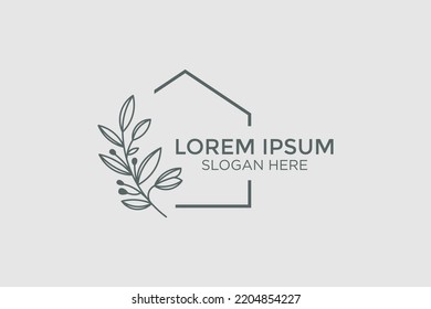 minimalist style home decor logo design