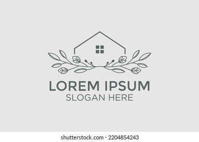 minimalist style home decor logo design