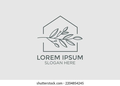 minimalist style home decor logo design