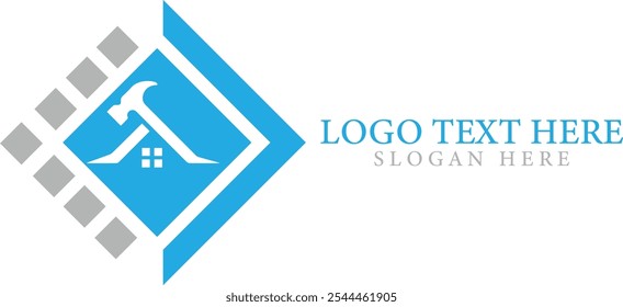 Estilo minimalista logotipo diseño de Vector empresa de ilustración inmobiliaria creativa moderna.