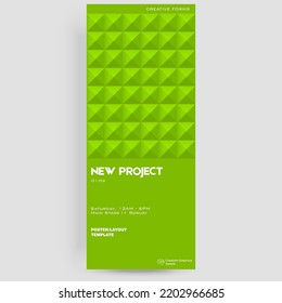 Minimalist style premium ticket layout. Tile geometric elements backdrop vertical ticket design.