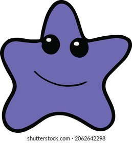 minimalist style starfish vector illustration