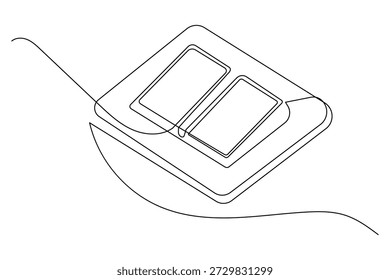 Estilo minimalista interruptor de palanca de ilustración de línea continua de dibujo aislado