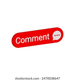 A minimalist and stylish comment button design, essential for content creators and users to encourage interaction and feedback seamlessly
