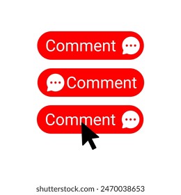 A minimalist and stylish comment button design, essential for content creators and users to encourage interaction and feedback seamlessly