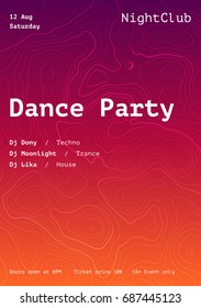 A minimalist, stylish modern poster for a dance party with abstract elements. Music event flyer or banner abstract. Cover with minimalistic, geometric, abstract elements.