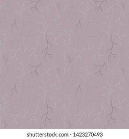 Minimalist stylized branches seamless pattern.