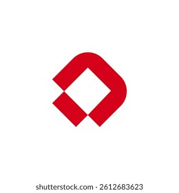 Minimalist Stylized Letter D Symbol