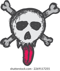minimalist stylized skull vector illustration