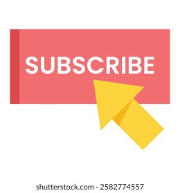Minimalist subscribe icon representing online audience growth, digital marketing, and follower engagement.