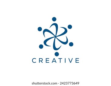 Minimalist Success people logo design vector template. Creative business growth people logo