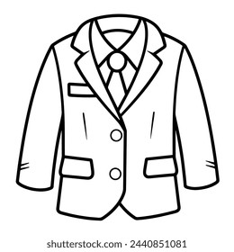 Minimalist suit icon in sleek vector format.