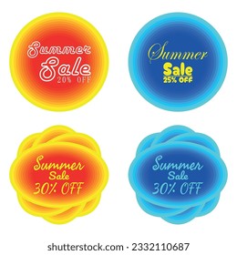 Minimalist Summer Sale Illustration for Banner Poster Social media Promotion. Weekend, Holiday, Summer time, Discount Offer.