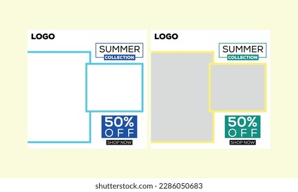 minimalist summer season collections banner, summer collection sale banner design, sale banner, banner template,  fashion sale