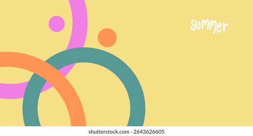 Minimalist summer theme template background