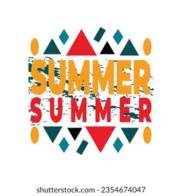 Minimalist summer tshirt design vector