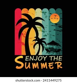 Minimalist summer vector t-shirt design