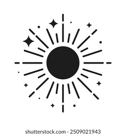 Un Vector minimalista de diseño solar