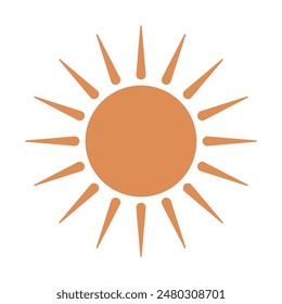 Minimalist sun design vector icon style