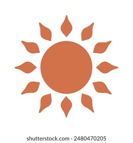 Estilo minimalista del icono del Vector del diseño solar