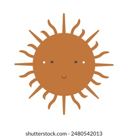 Minimalist sun design vector icon style