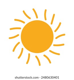 Minimalist sun design vector icon style