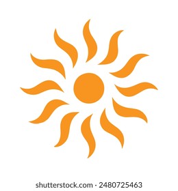 Minimalist sun design vector icon style