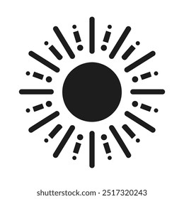 Minimalist sun design vector icon style