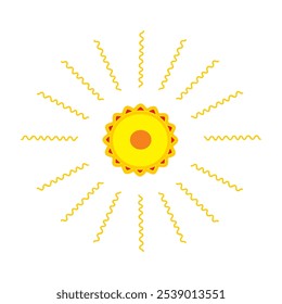 Minimalist sun graphic vector for modern design.