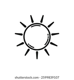 Minimalist Sun Line Art for Summer Design